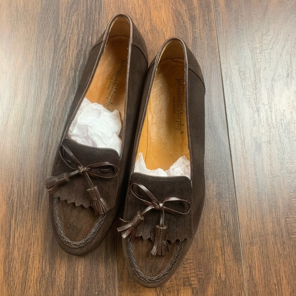 BROWN JOHNSON & MURPHY SLIP-ONS - Picture 1 of 5